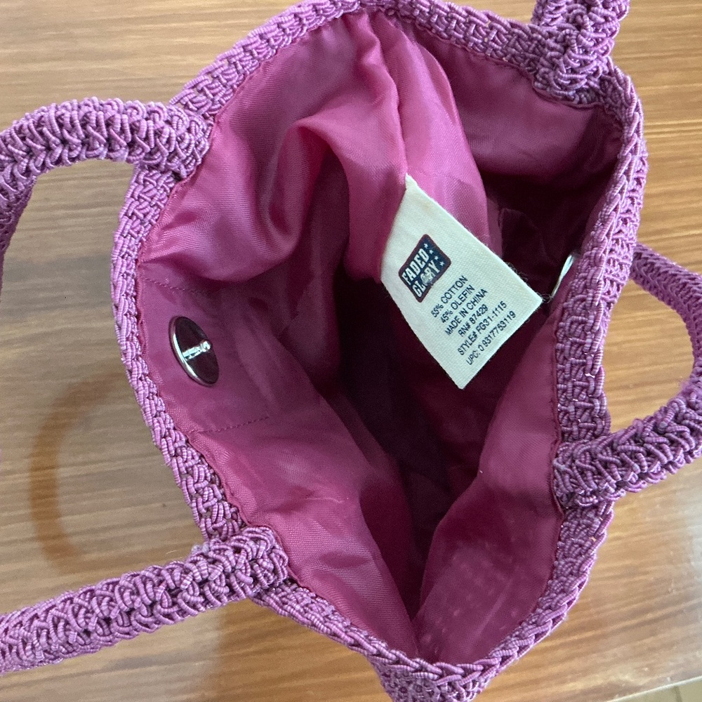 FADED GLORY Small Knit/Crochet Bag - Picture 2 of 2